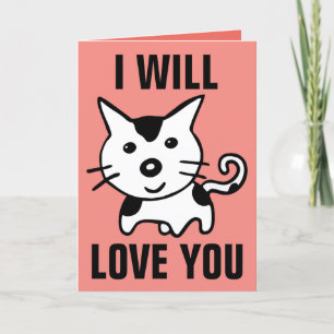 CARTÕES DE SAUDAÇÃO DE ROMANCE DE AMOR DE GATO FOF