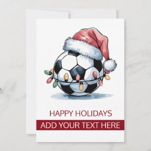 Cartões de Saudação de Santa Hat, Futebol de Natal