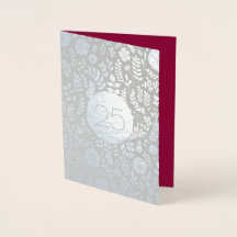 Cartões de saudação do 25 Silver Aniversário Real