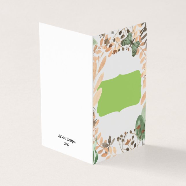 Cartões de saudação do Dentro de Vazio de borbolet (Exterior)