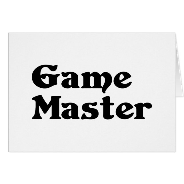 Cartões de Saudação do Game Master (Frente Horizontal)