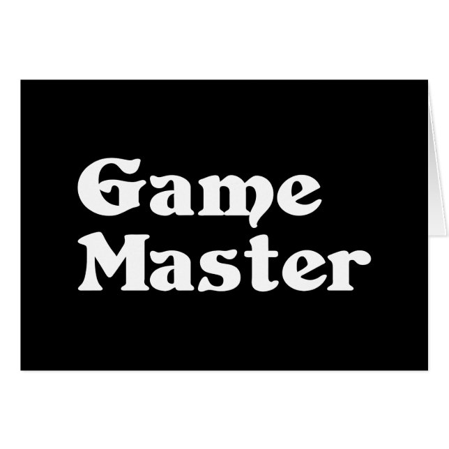 Cartões de Saudação do Game Master (Frente Horizontal)