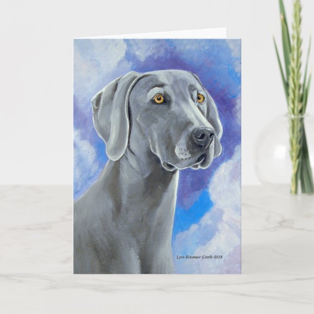 Cartões de Saudação do Weimaraner (Frente)