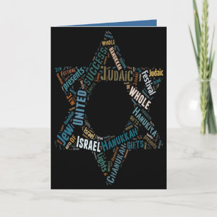 Cartões de saudação Hanukah - Estrelas judaicas - 