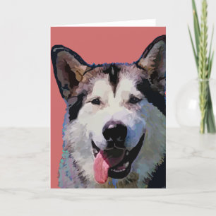 Cartões de Saudação Malamute do Alasca