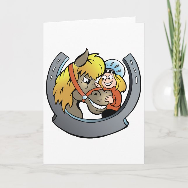 Cartões De Saudação Para Cavalos E Cavalos (Frente)