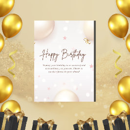 cartões de saudação para um presente de aniversári