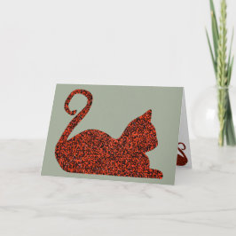 Cartões de saudação personalizados CrystalKatz Cat