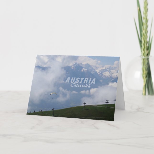 Cartões de saudação personalizados da Áustria (Frente)