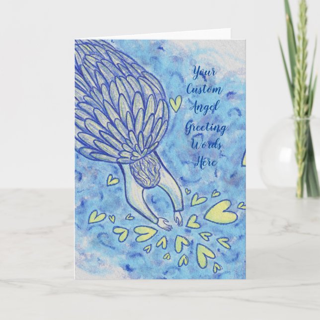 Cartões de saudação personalizados de suporte do A (Frente)