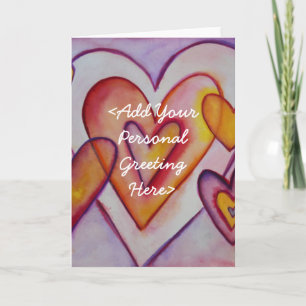 Cartões de Saudação Personalizados Love Hearts