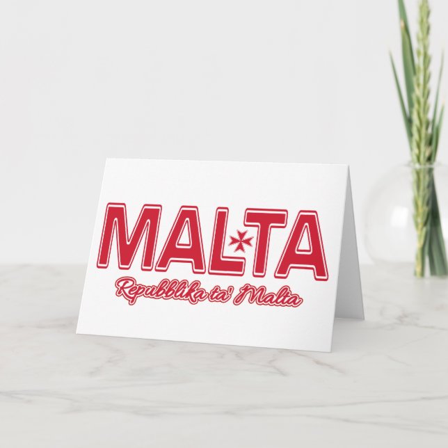 Cartões de saudação personalizados MALTA (Frente)