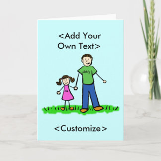 Cartões de saudação personalizados para pai