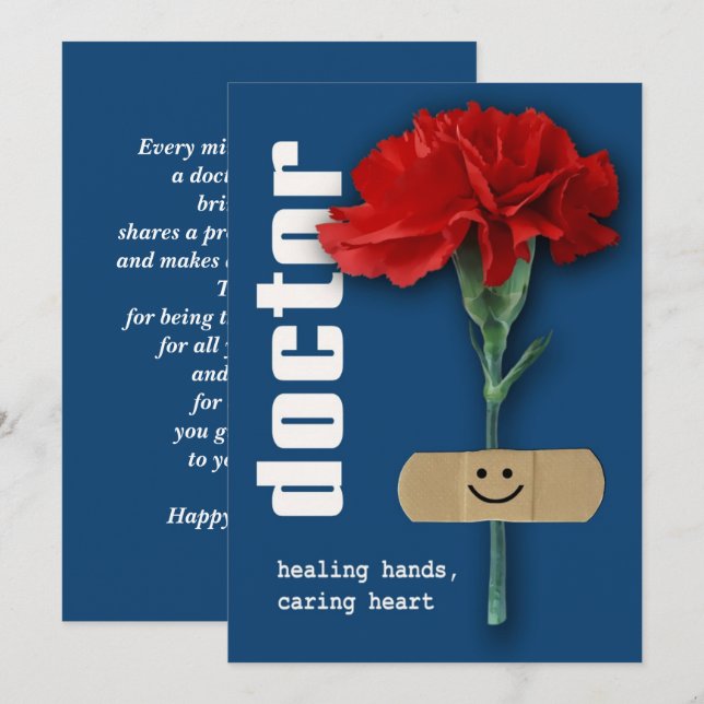 Cartões de saudação personalizáveis para o dia dos (Frente/Verso)