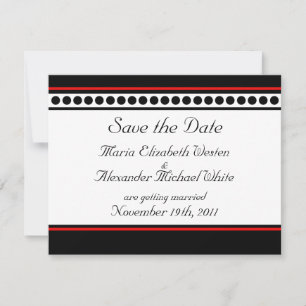 Cartões de Save the Date com Pontilhados Elegantes