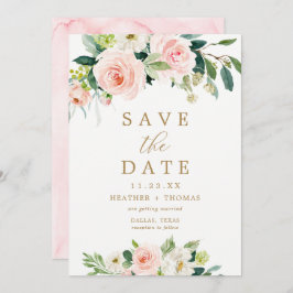 Cartões de Save the Date de Aquarela Bege Elegante
