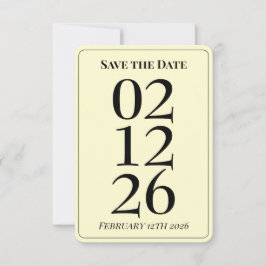 Cartões de Save the Date de casamento amarelo mant