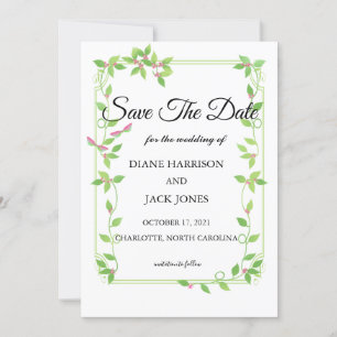 Cartões de Save The Date de Casamento com Botões C
