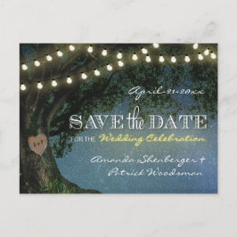 Cartões de Save The Date de Casamento com Carvalho