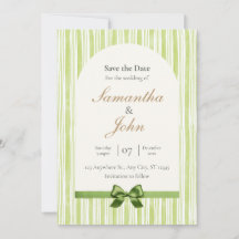 Cartões de Save the Date de Casamento com Faixa Ve
