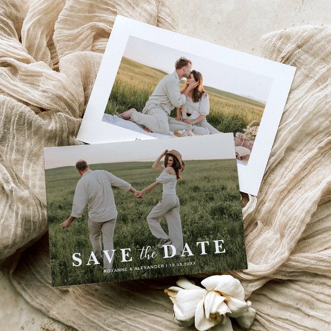 Cartões de Save The Date de casamento com foto de  (Criador carregado)