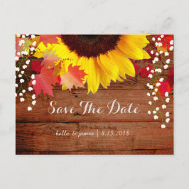 Cartões de Save The Date de Casamento com Girassói