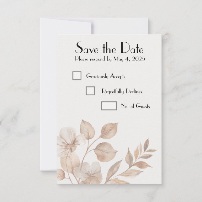 Cartões de Save the Date de Casamento com Romantis (Frente)