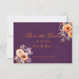 Cartões de Save The Date de casamento florais lara