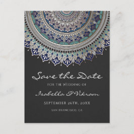 Cartões de Save the Date de casamento Mandala Eleg