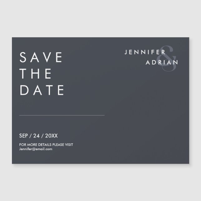 Cartões de Save the Date de Casamento Minimalista (Frente)