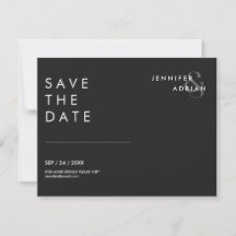 Cartões de Save the Date de Casamento Minimalistas