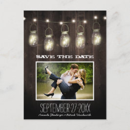 Cartões de Save the Date de Jarro de Pedreiro Rúst