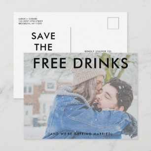 Cartões de Save the Date Engraçados com Foto Opaca
