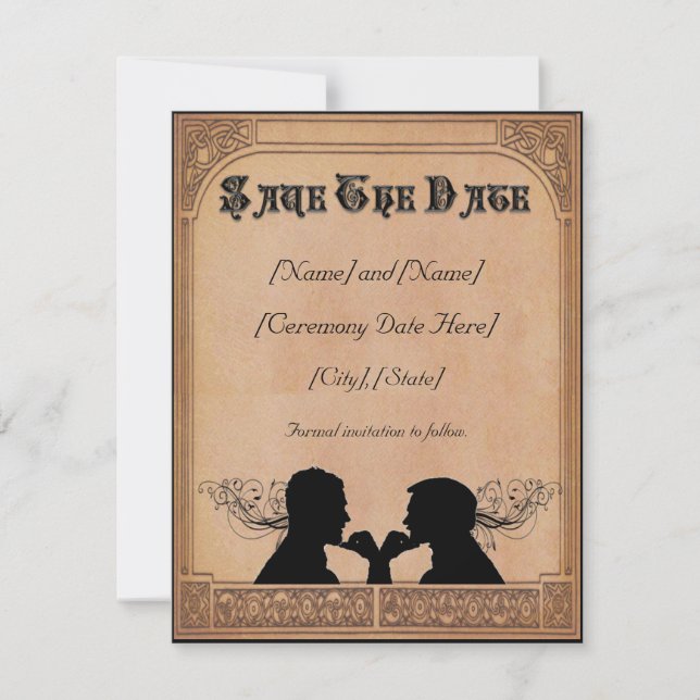 Cartões de Save-the-Date personalizados para Cerim (Frente)