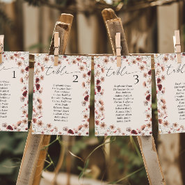 Cartões de Sinalização de Casamento de Boho Wildfl