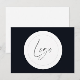Cartões de sinalização preto e branco com logotipo