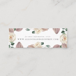 Cartões de Site de Casamento com Rosas e Orquídeas