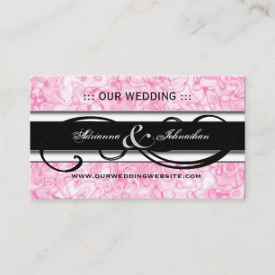 Cartões de site de casamento personalizados e boni