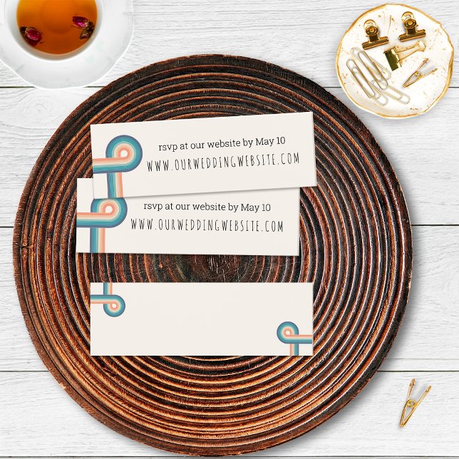 Cartões de Site RSVP de Casamento de Estilo Retro  (Criador carregado)