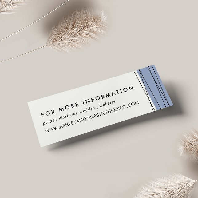 Cartões de Sites de Casamento de Linhagem | Azul a (Criador carregado)