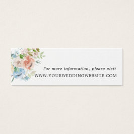 Cartões de Sítio de Casamento Floral Blue Watercol