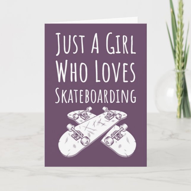 Cartões de Skate Cor-de-Rosa Fofos Para Meninas Be (Frente)