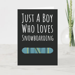 Cartões de Snowboarder Fofo para Crianças Meninos 