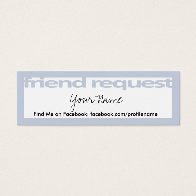 Cartões de Solicitação de Amigo (Frente)