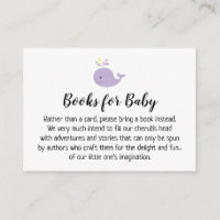 Cartões de Solicitação de Livro Simples Baleia Rox