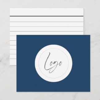 Cartões de Sugestão Azul-Navy com Logotipo Persona