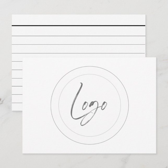 cartões de sugestão de logotipo personalizado (Frente/Verso)