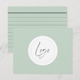 Cartões de Sugestão Verde Sage com Logotipo Person