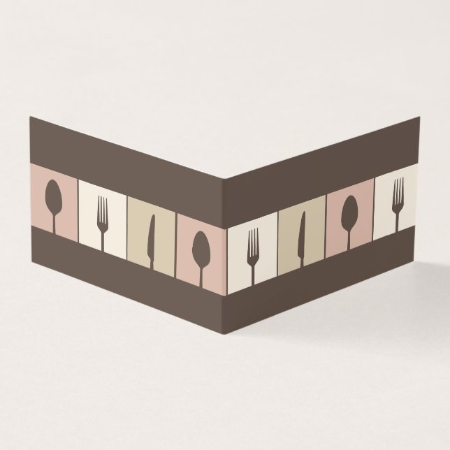 Cartões de Tendência de Negócios do Menu de Café R (Exterior)