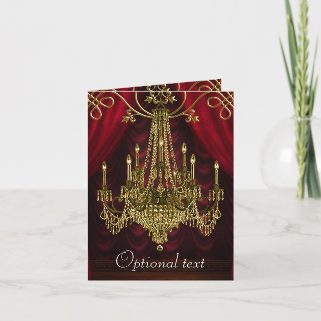 Cartões de Todas as Ocasigiões com Lustre Dourado  (Frente)